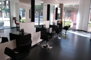 Inside a salon