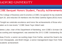 COBE Banquet Honors Student, Faculty Achievements